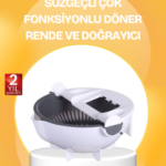 5 Fonksiyonlu Döner Süzgeçli Rende ve Dilimleyici Aparat
