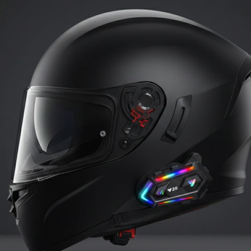 Yeni Nesil Bluetooth 5.3 Motosiklet Intercom RGB Işıklı 1000m Mesafeli