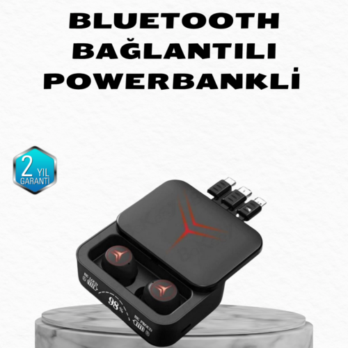 Powerbank Özellikli Bluetooth Kablosuz Kulaklık – Dokunmatik Kontrol