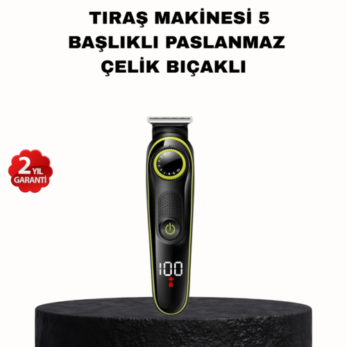 5’i 1 Arada Erkek Bakım Seti Şarjlı Suya Dayanıklı Çok Fonksiyonlu