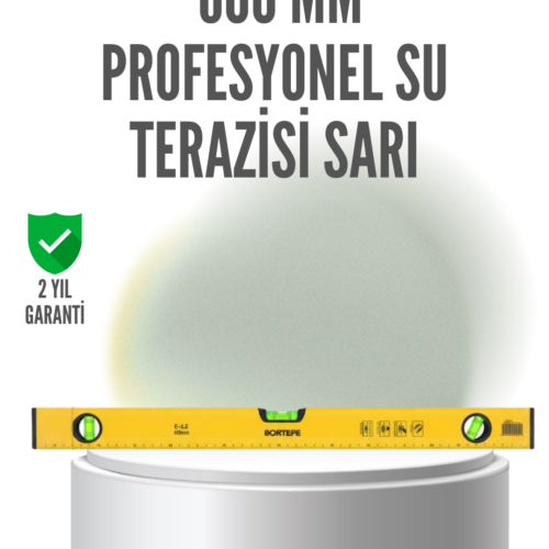 600 mm Su Terazisi Sarı Dayanıklı Gövde Hassas Ölçüm