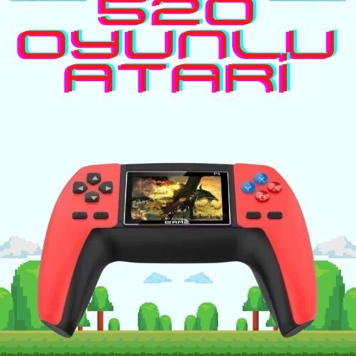 520 Retro Oyunlu El Konsolu Atari Oyun Konsolu Taşınabilir