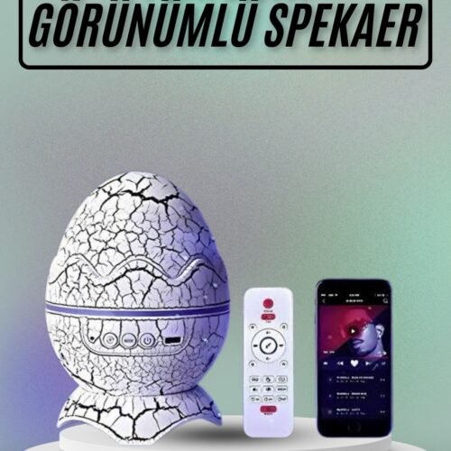 Yumurta Görünümlü Masa ve Gece Lambası Renk Değiştirebilen Projektör