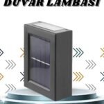 Solar Lamba Dekoratif Aplik Su Geçirmez Led Işıklı Duvar Lambası