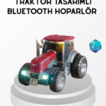 Bluetooth Nostaljik Traktör Hoparlör LED Işıklı 12W Güçlü Ses