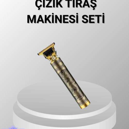 Şarjlı T Bıçaklı Saç ve Sakal Tıraş Makinesi – 3 Başlıklı