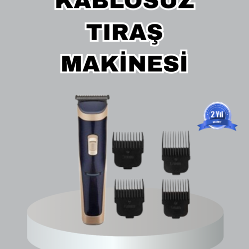 Çelik Bıçaklı Unisex Şarjlı Tıraş Makinesi – Sessiz Motor