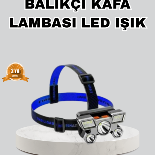 Outdoor ve Gece Balıkçılığı İçin LED Kafa Lambası – USB Şarjlı