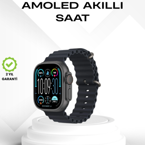 AMOLED Akıllı Saat Bluetooth Arama Su Geçirmez