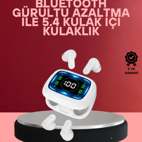 LED Ekranlı Şarj Kutulu Kablosuz Kulaklık Net Arama Özellikli