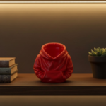 Dekoratif Kırmızı Hoodie Kalemlik 10x10 cm