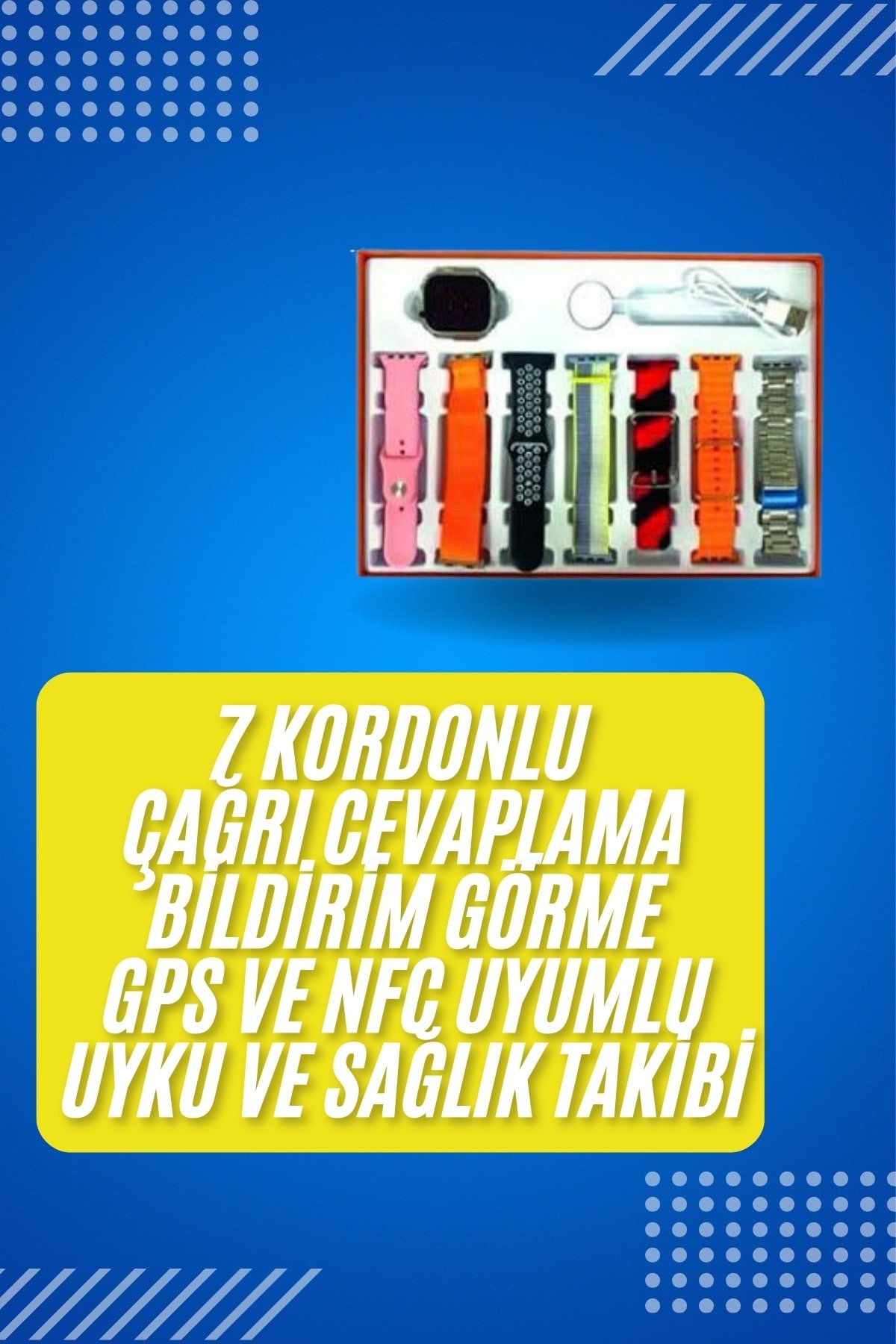 2 22 700x1050 Akıllı Saat Çağrı Cevaplayabilen Unısex 7 Kordonlu Müzik Dinleme najmaddin.com günlük hayatınızı kolaylaştıran birçok özellik sunuyor. 7 kordonlu tasarımıyla hem estetik hem de fonksiyonel bir tasarım sunarken
