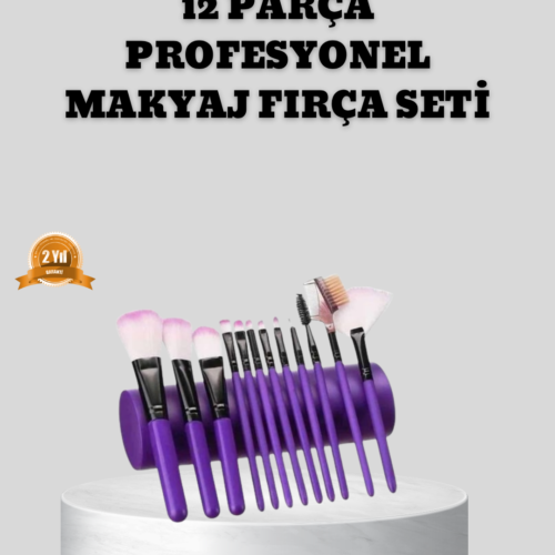 12 Parça Makyaj Fırça Seti – Profesyonel ve Günlük Kullanıma Uygun