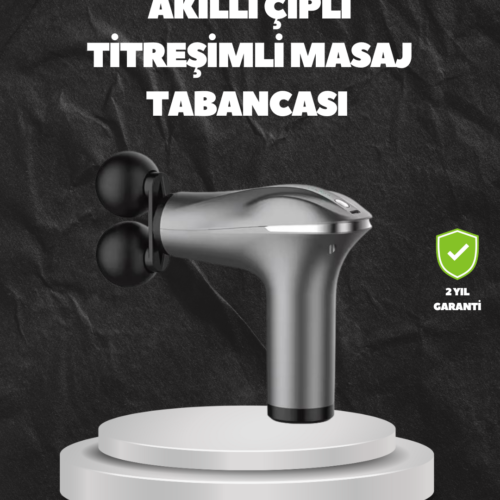 4 Başlıklı Şarjlı Masaj Tabancası Bel Sırt Boyun Bacak Kas Rahatlatıcı