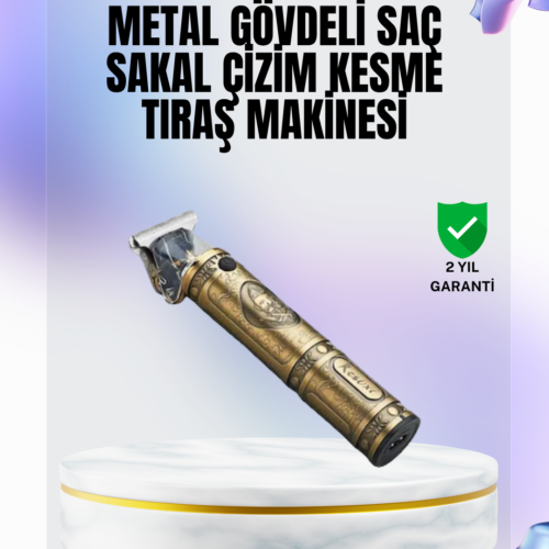 4 Kılavuz Taraklı Profesyonel Saç ve Sakal Kesme Makinesi