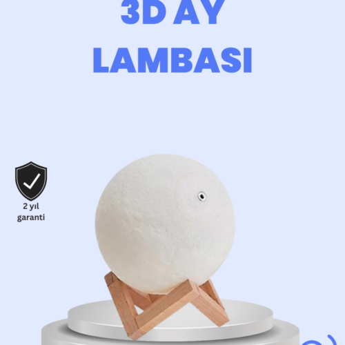 RGB Modlu 16 Renkli Ay Gece Lambası 3D Baskı