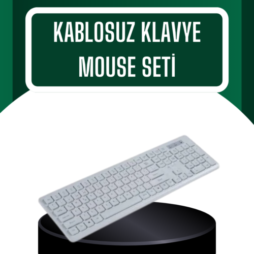 USB Alıcılı Kablosuz Klavye Mouse - Geniş Uyumluluk