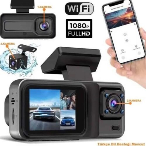 2 İnç Araç İçi Kameralı Ekran 1080P Full HD Kaliteli Hafıza Kart Destekli