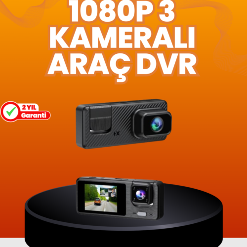 Araç İçi Güvenlik Kamerası | 3 Kanallı