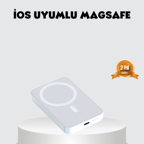 MagSafe Uyumlu Kablosuz Batarya – 27W Hızlı Şarj Destekli Kompakt Güç Bankası
