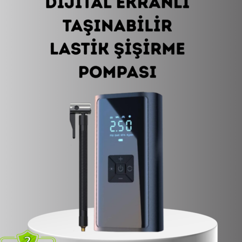 Dijital Ekranlı Kablosuz Hava Pompası LED Işıklı 12V 80W