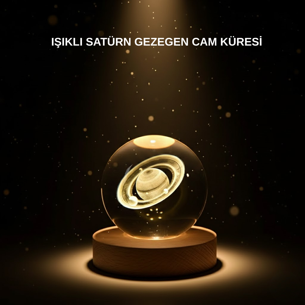 3 71 2 700x700 Ahşap Tabanlı 3D Satürn Kristal Küre Atmosfer Lambası najmaddin.com Ahşap Tabanlı 3D Satürn Kristal Küre Atmosfer Lambası