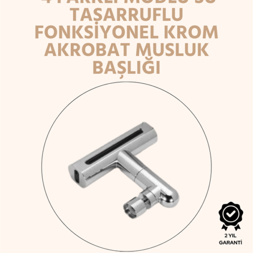 360° Dönüşlü Su Akışı Başlığı | 4'ü 1 Arada Kullanım