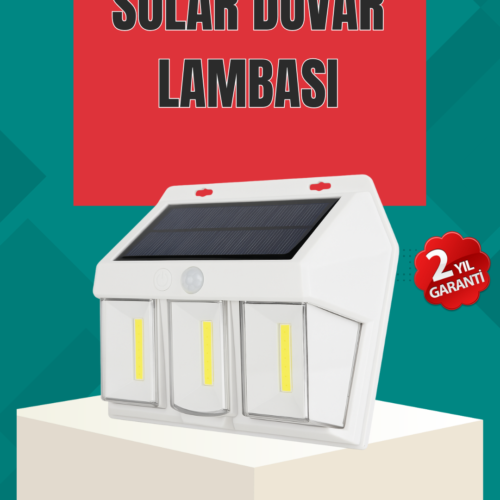 Dış Mekan Solar Duvar Lambası – 120° Hareket Algılama