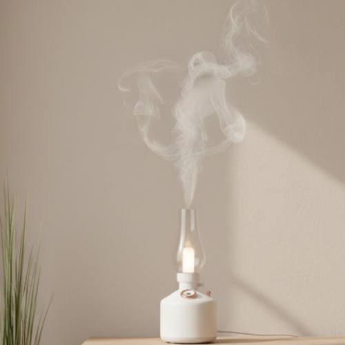 USB Şarjlı Gaz Lambası Modeli Nano Mist Aromaterapi Nemlendirici 280 ml