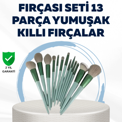 Profesyonel Kullanıma Uygun 13 Parça Makyaj Fırçası Takımı Fiber Kıllı