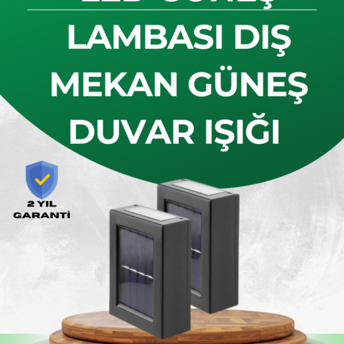 Şeffaf Abajurlu Duvar Tipi Solar Işık