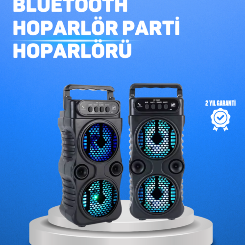 Kablosuz LED Işıklı Bluetooth Hoparlör – FM Radyolu
