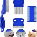 4'lü Bit Pire Tarağı Set Kedi Köpek Evcil Hayvan Tüy Toplayıcı Mavi
