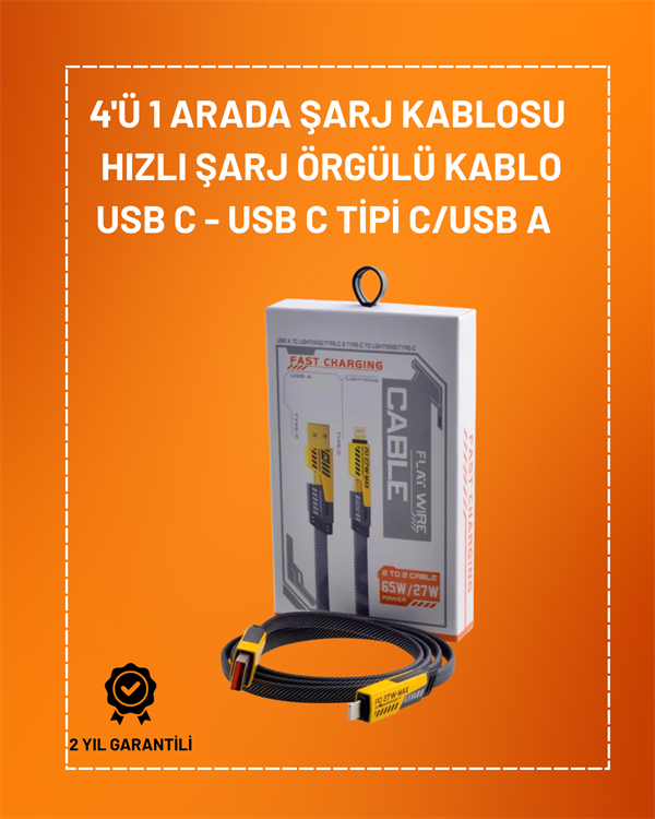 4u 1 Arada Usb Hizli Sarj Ve Veri Kabl B16143 4'ü 1 Arada USB Hızlı Şarj ve Veri Kablosu – 65W Güç, Çoklu Bağlantı, 1.2m najmaddin.com 4'ü 1 Arada USB Hızlı Şarj ve Veri Kablosu – 65W Güç