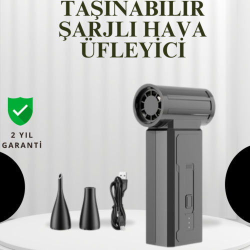 Taşınabilir Şarjlı Güçlü Hava Üfleme Aleti Çok Yönlü Kullanım