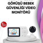 Gece Görüşlü Bebek Kamerası Ninni ve Alarm Özellikli