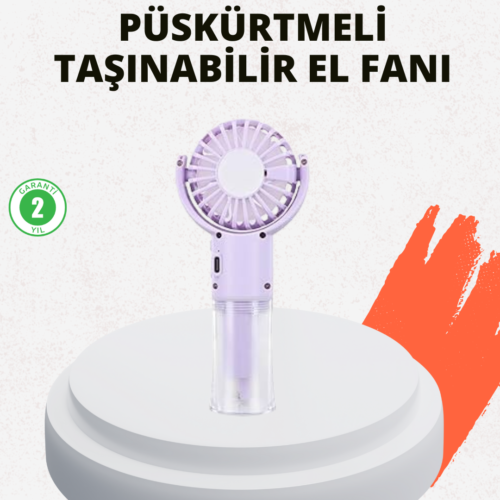 Sessiz Çalışan Şarjlı Su Buharlı Portatif Vantilatör