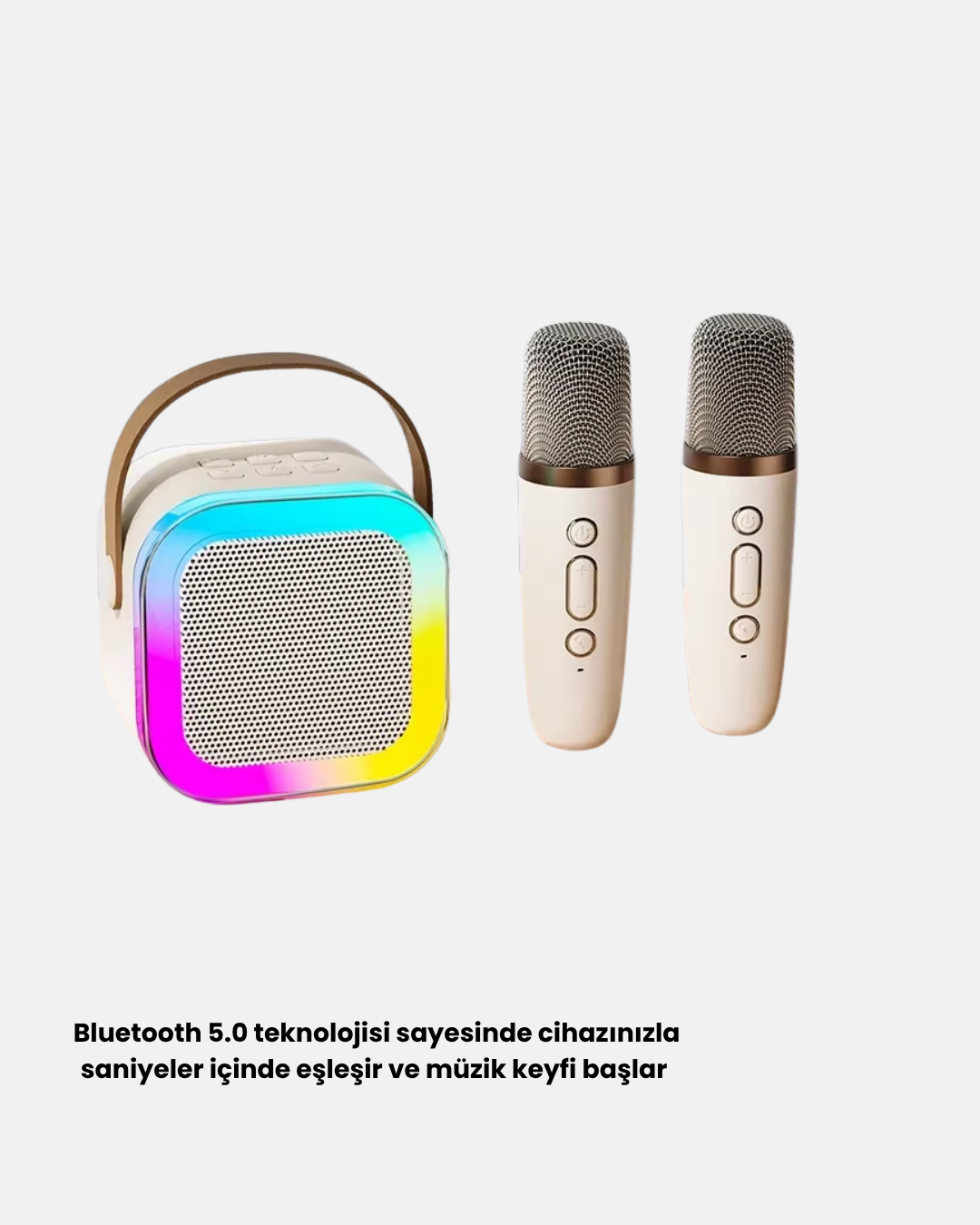 5 224 1 700x875 Taşınabilir Karaoke Hoparlör Bluetooth 5.0 ve Çift Mikrofonlu najmaddin.com saniyeler içinde cihazınıza bağlanarak kesintisiz müzik keyfi sunar. Bağlantı kopmadan net ses aktarımı sağlar ve düşük gecikme süresiyle kusursuz bir performans elde etmenize olanak tanır.