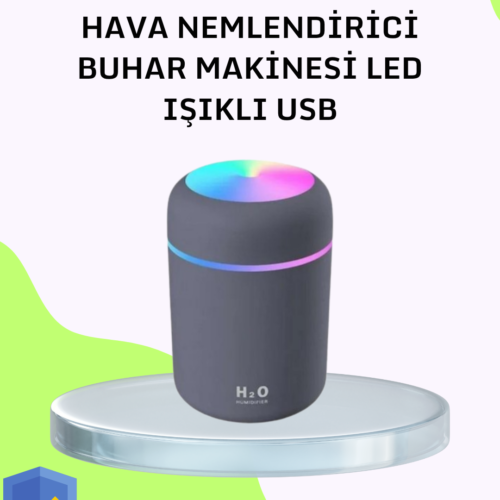 Taşınabilir Hava Nemlendirici – Renkli Işık ve USB Bağlantı