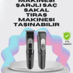 Taşınabilir Şarjlı Saç Sakal Tıraş Makinesi – 3 Taraklı