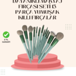 Göz Farı Allık Fondöten İçin Uygun 13'lü Makyaj Fırçası Seti Kompakt Tasarım