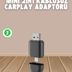 Kablosuz CarPlay Adaptörü – USB-A & Type-C Uyumlu Hızlı Bağlantı Cihazı