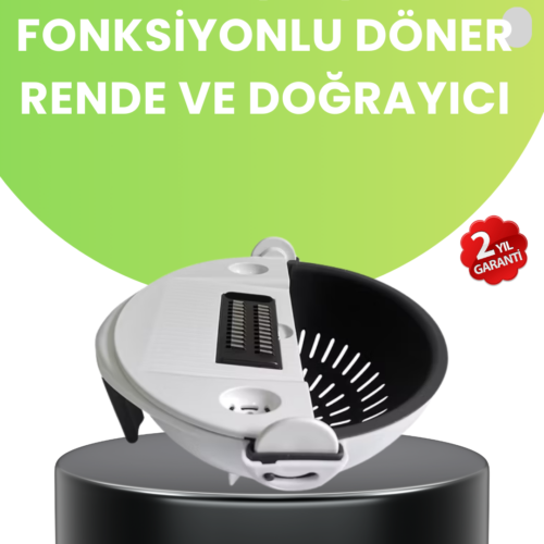 Ergonomik Sebze Rendeleyici ve Süzgeç Hazneli Dilimleyici