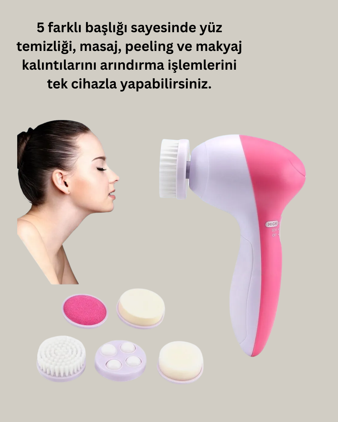 7 121 2 700x875 Fırçalı Yüz Temizleme ve Spa Masaj Cihazı najmaddin.com günlük cilt bakımınızı profesyonel seviyeye taşır. 5 farklı başlık seçeneği ile derin temizlik