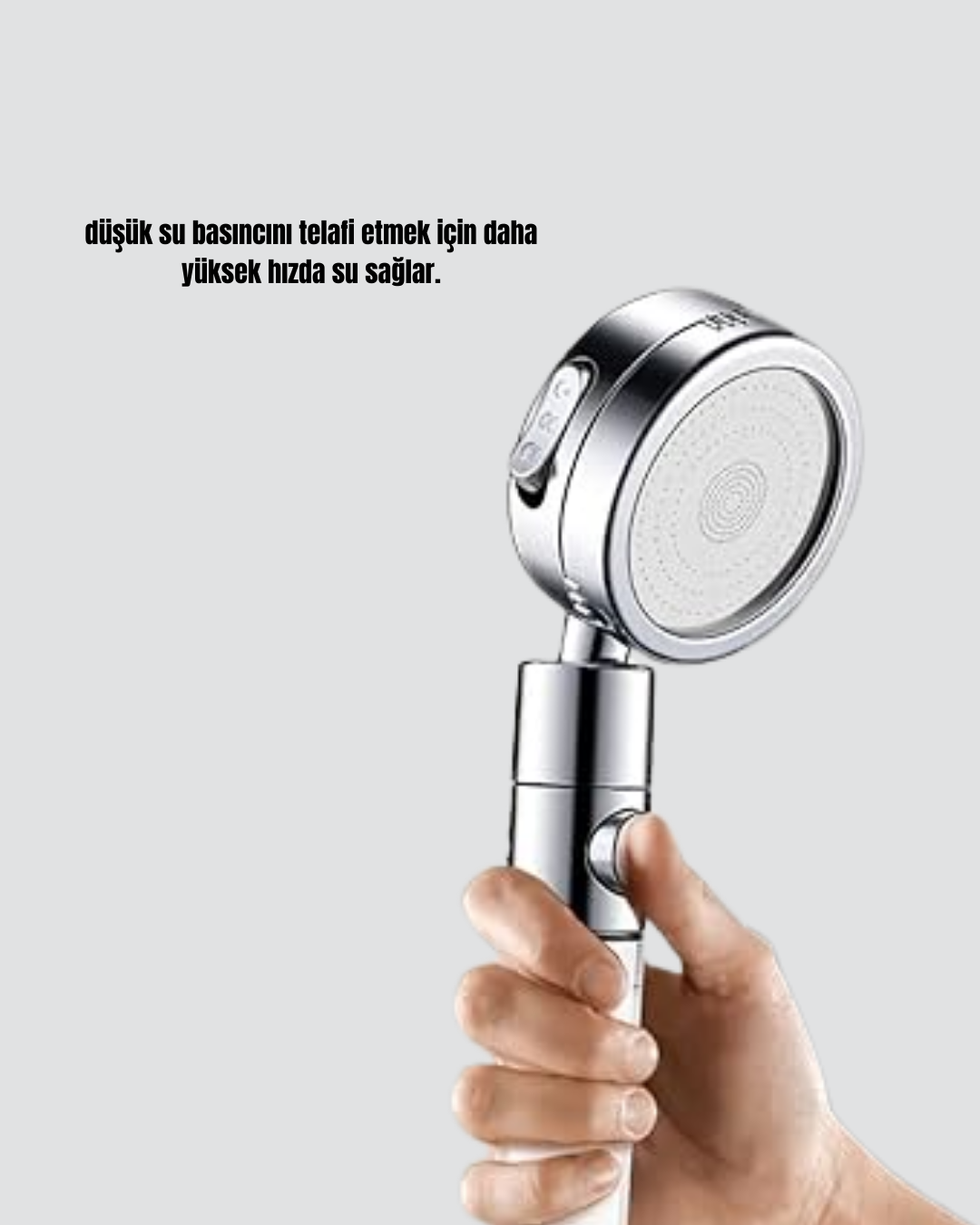 7 173 1 700x875 Kolay Montajlı 3 Modlu Yüksek Basınç Duş Başlığı najmaddin.com düşük su basıncını telafi eden güçlü akış teknolojisi ile tasarlanmıştır. Gelişmiş püskürtme sistemi sayesinde suyu daha yüksek hızda akıtarak