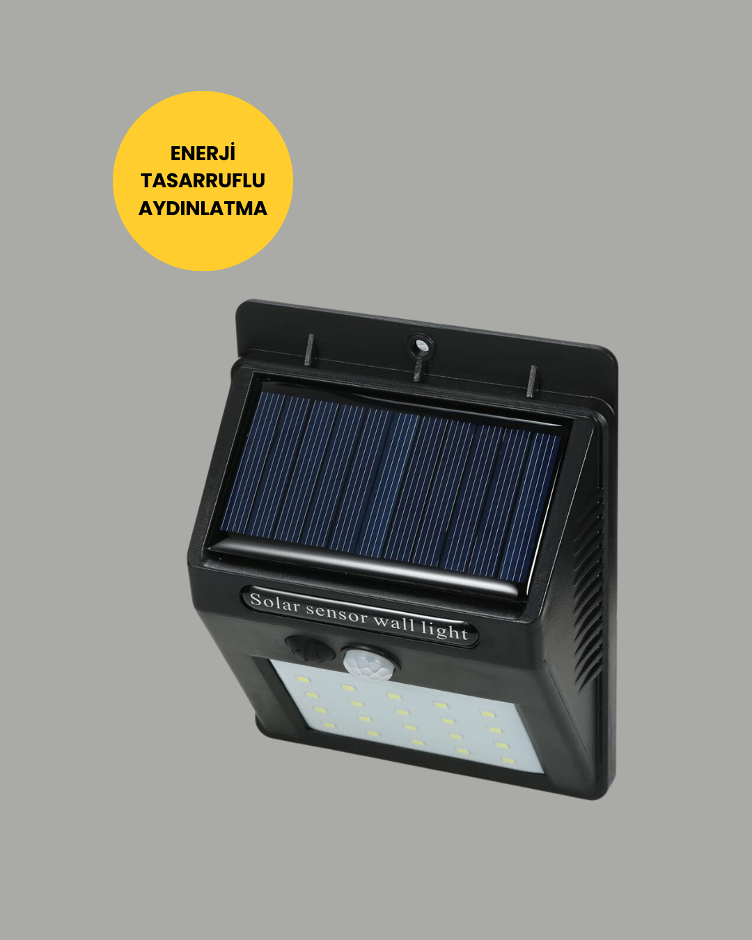 7 67 3 700x875 Sensörlü 20 LED Solar Duvar Lambası 3 Metre Algılama Mesafesi najmaddin.com elektrik masraflarınızı azaltırken çevreye duyarlı bir kullanım sunar. Gün boyunca güneş ışığından şarj olan cihaz