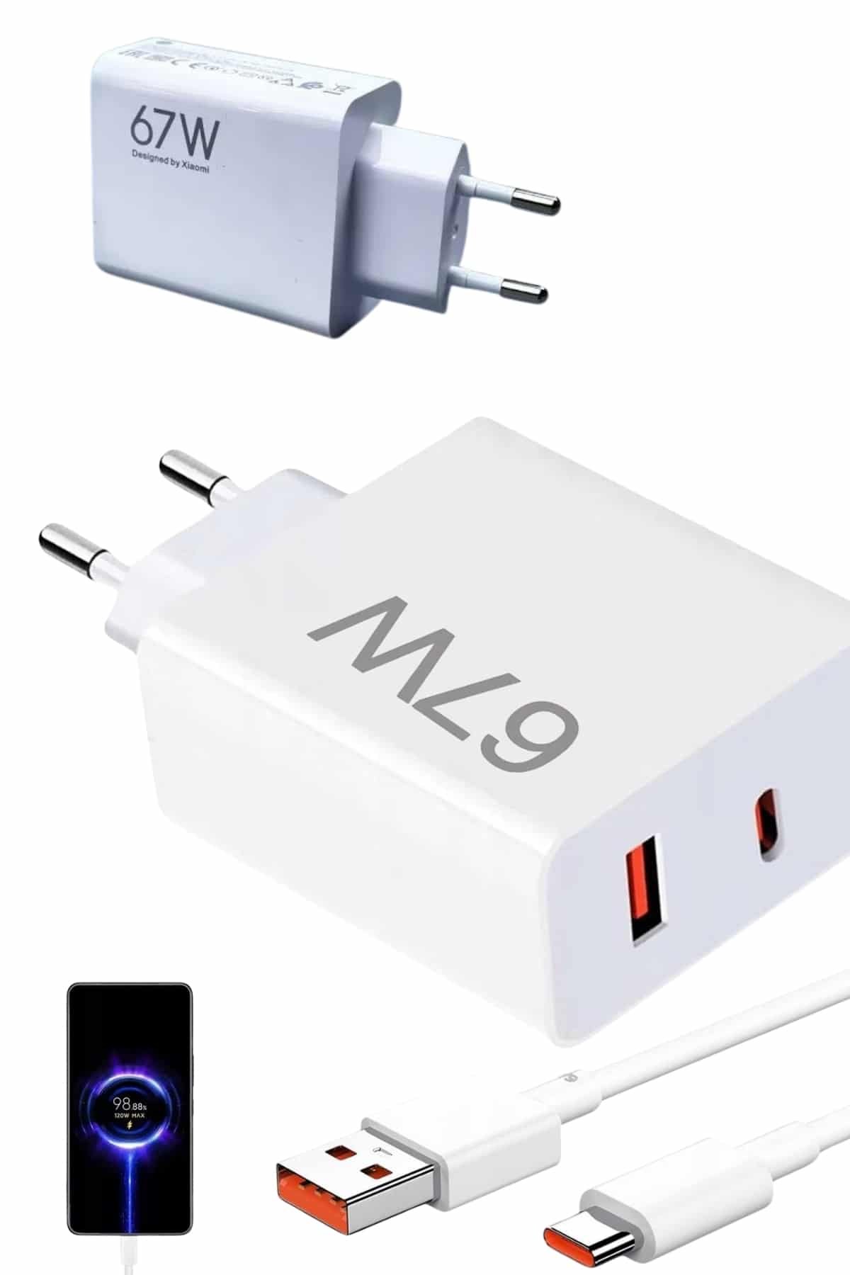 7 73 700x1050 Hızlı Şarj Aleti Adaptörü Kablo Seti 67W Uzun Ömürlü Beyaz najmaddin.com üstün hız ve güvenlik özellikleri ile cihazlarınızı hızlı ve verimli bir şekilde şarj etmenizi sağlar. Bu şarj adaptörü