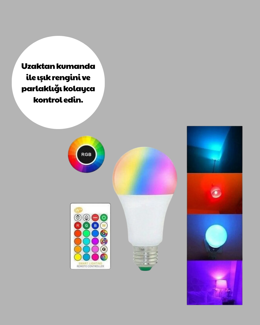 8 52 6 700x875 RGB Uzaktan Kumandalı LED Ampul 16 Renk Dekoratif Aydınlatma najmaddin.com çevre dostu yapısıyla sürdürülebilir yaşam tarzına katkıda bulunur. Diğer tasarruflu ampullere kıyasla %10-15 daha az enerji tüketmesi