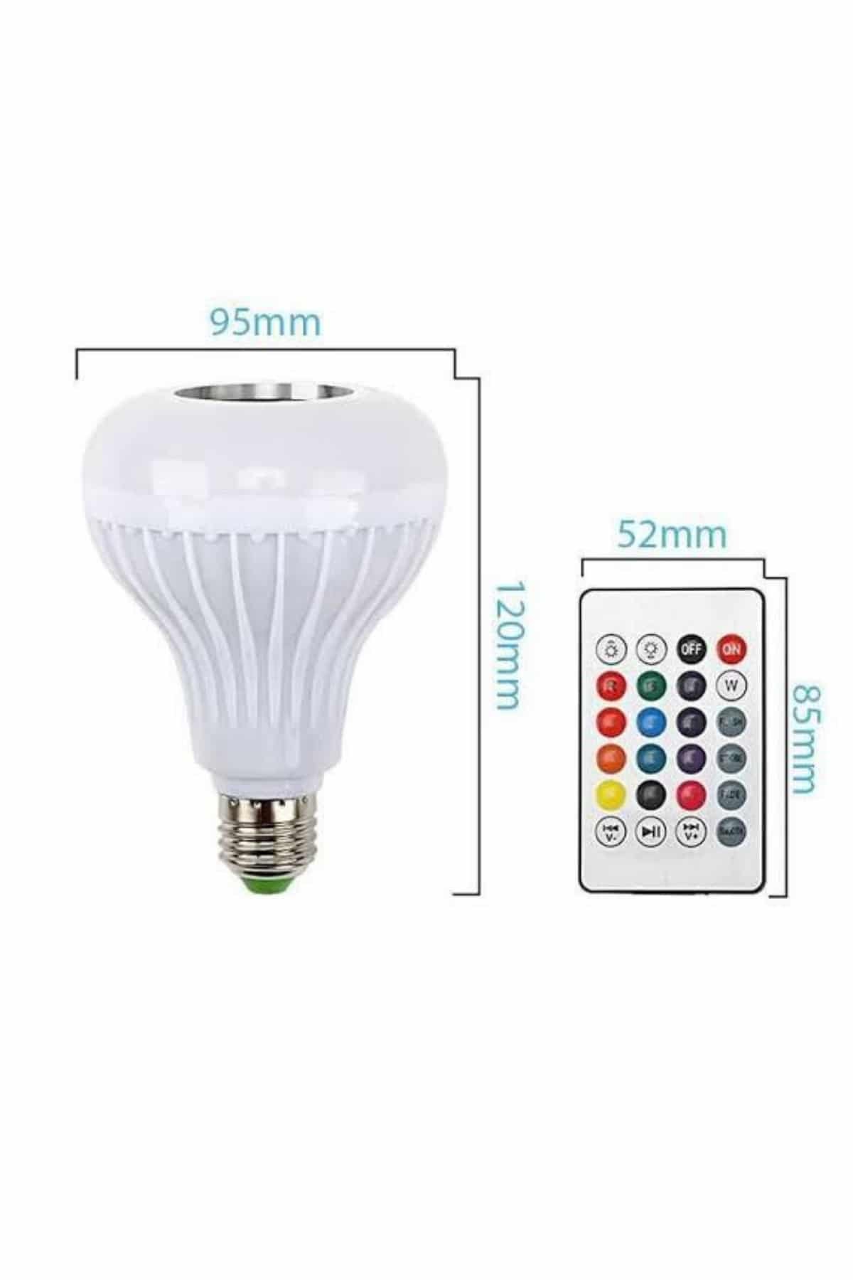 9 3 1 700x1050 Bluetooth Hoparlör Akıllı Rgb Led Işık Renk Değiştirme Ses Bombası Ampül Görünümlü najmaddin.com uzaktan kumanda yardımıyla lambanın ışık renklerini değiştirebilir