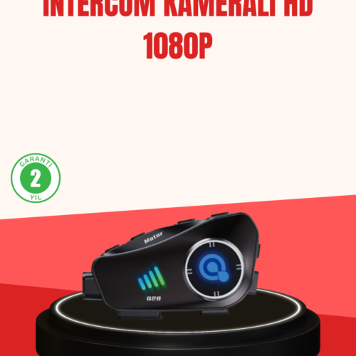 Q28 Kameralı Motosiklet Kask Kulaklık Bluetooth 5.3 Su Geçirmez 1080P HD